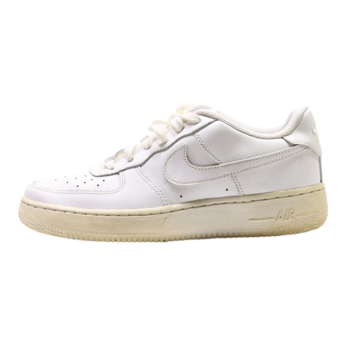 NIKE Air Force 1 2014 Sneaker Trainers White Leather Girls UK 5.5