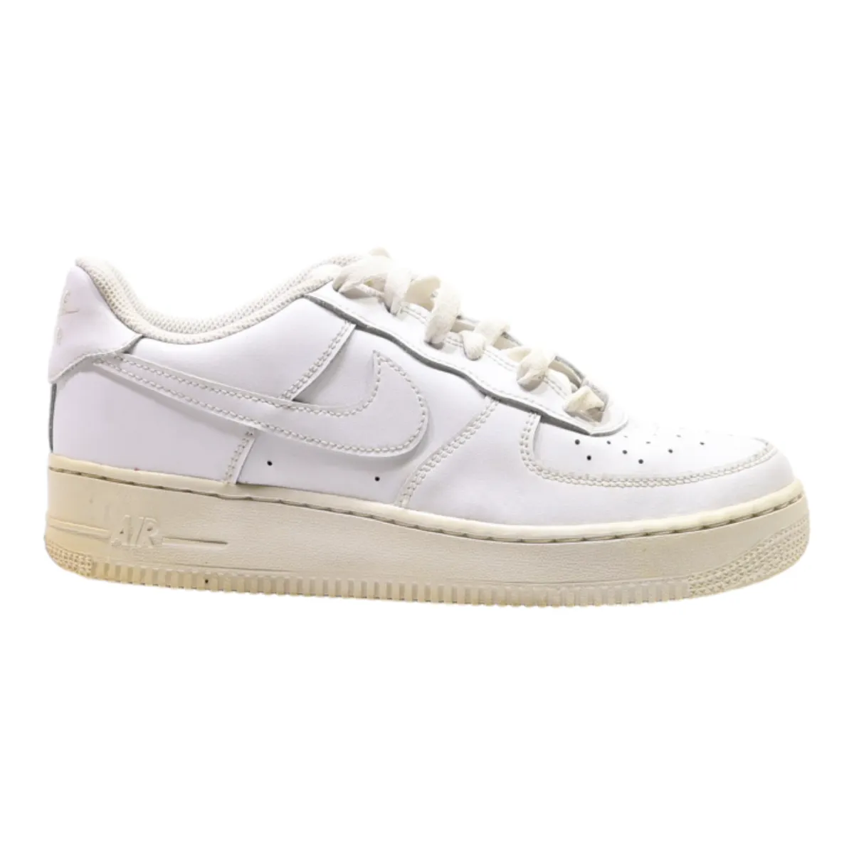 NIKE Air Force 1 2014 Sneaker Trainers White Leather Girls UK 5.5