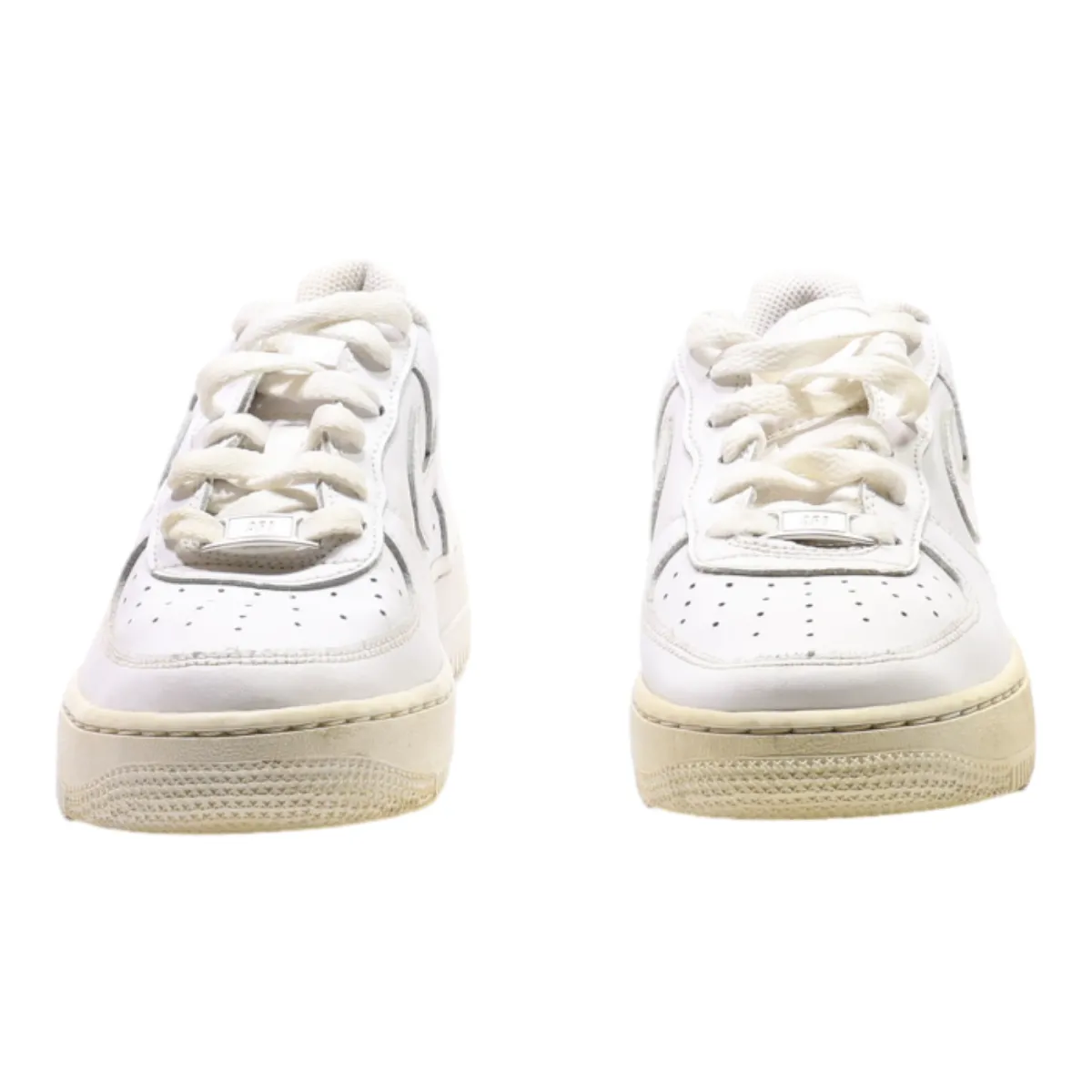 NIKE Air Force 1 2014 Sneaker Trainers White Leather Girls UK 5.5