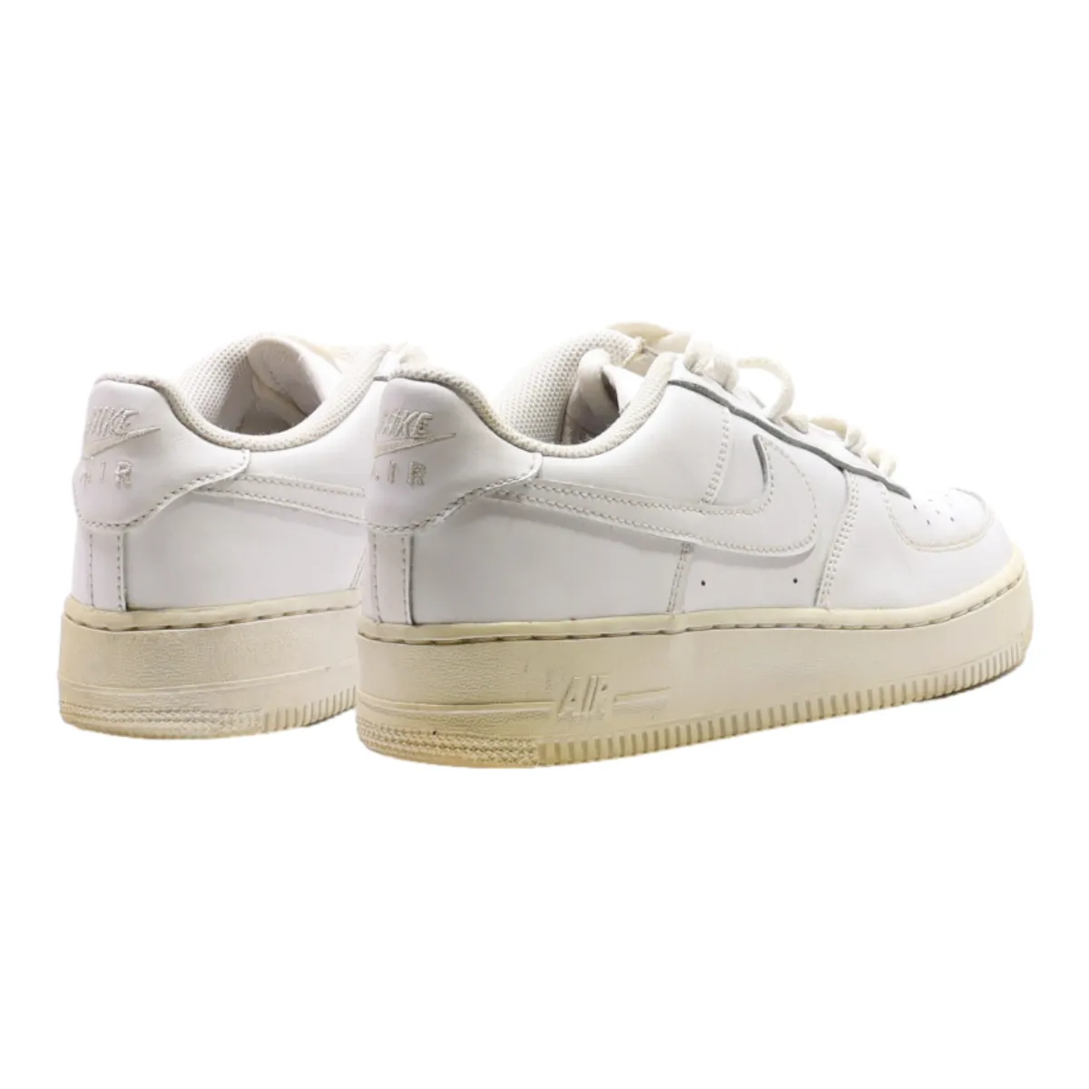 NIKE Air Force 1 2014 Sneaker Trainers White Leather Girls UK 5.5