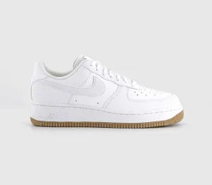 Nike Air Force 1 Lo (W) Trainers White Football Grey Gum Light Brown