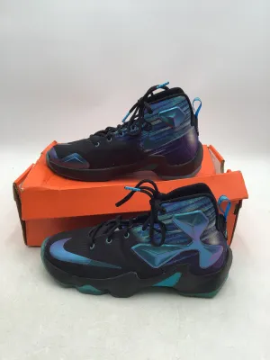 Nike Boys LeBron 13 808709-003 Black Blue Athletic Shoes - Size 5.5