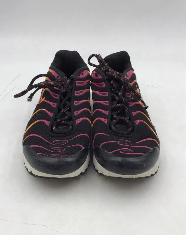 Nike Girls Air Max Plus DX9264-001 Black Pink Lace-Up Athletic Shoes - Size 7
