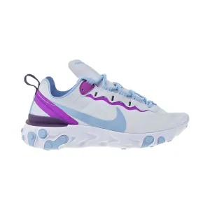 Nike React Element 55 Women's Shoes Football Grey-Psychic Blue