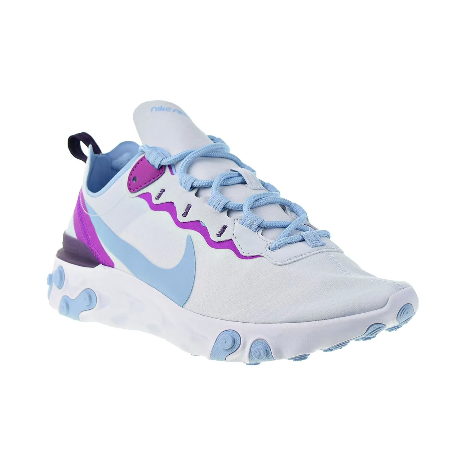 Nike React Element 55 Women's Shoes Football Grey-Psychic Blue