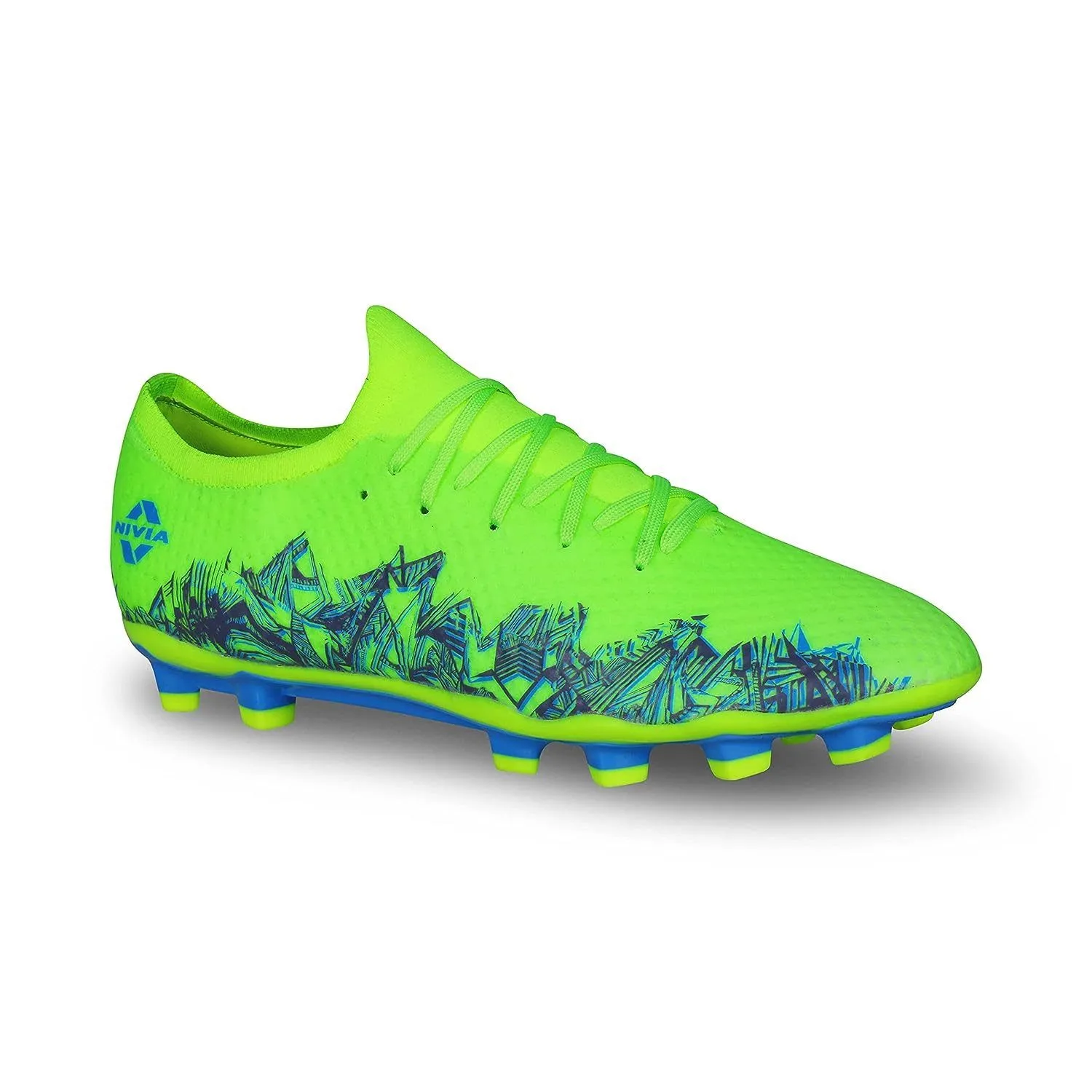 NIVIA SHASTRA FOOTBALL STUD (F.GREEN/LT.BLUE)