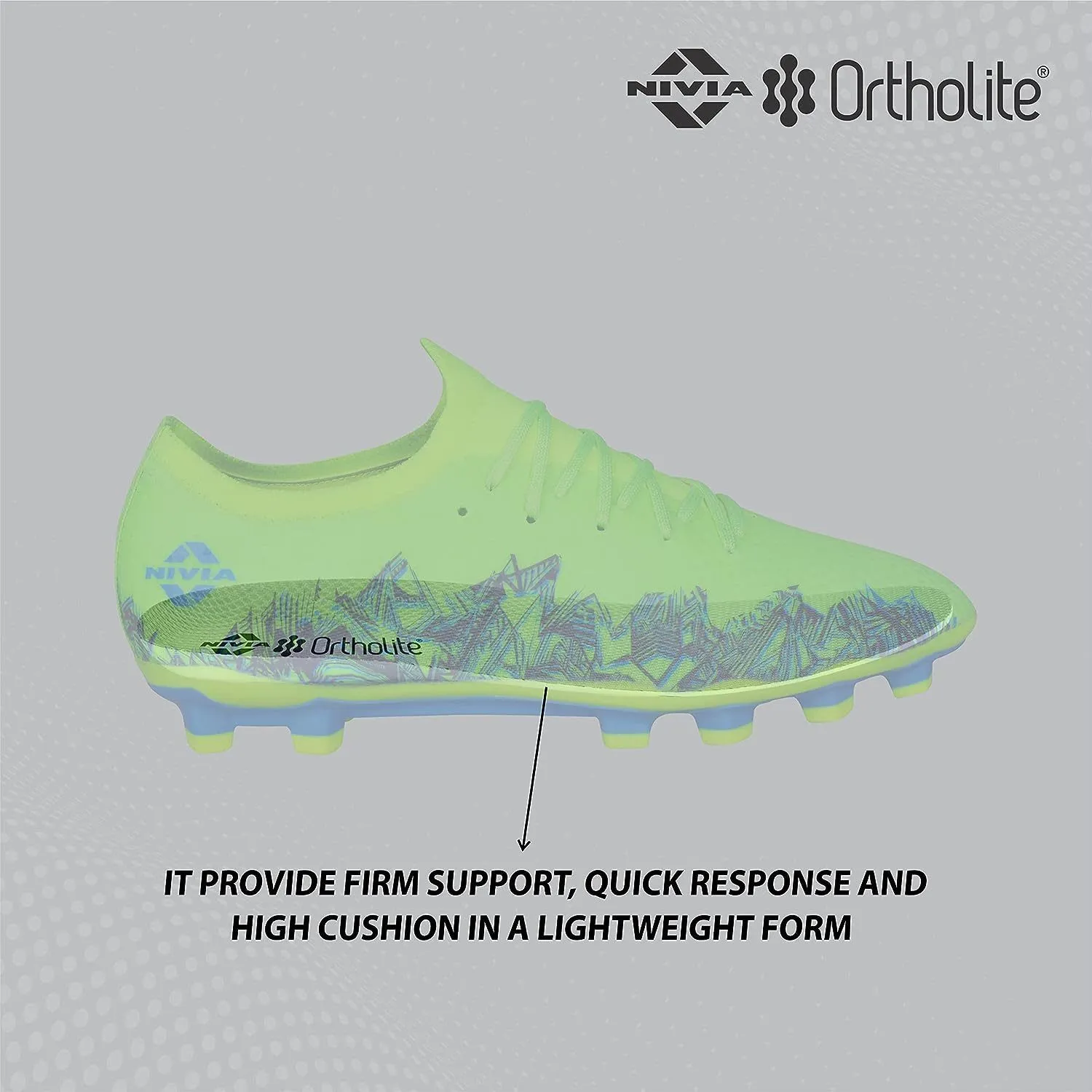NIVIA SHASTRA FOOTBALL STUD (F.GREEN/LT.BLUE)