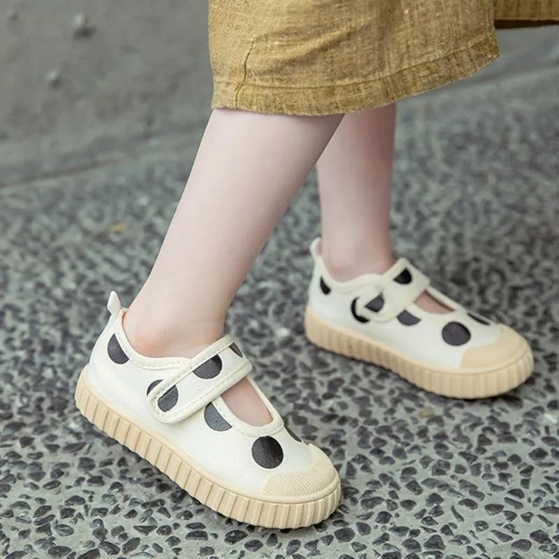 Polka Dot Canvas Casual Shoes