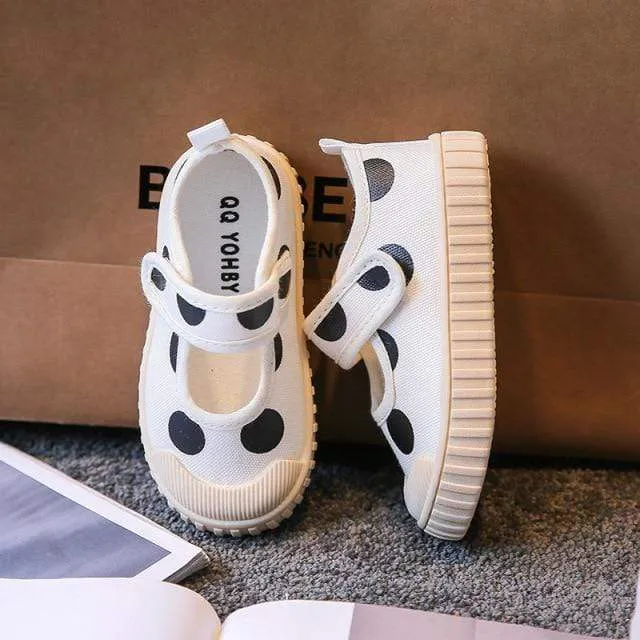 Polka Dot Canvas Casual Shoes