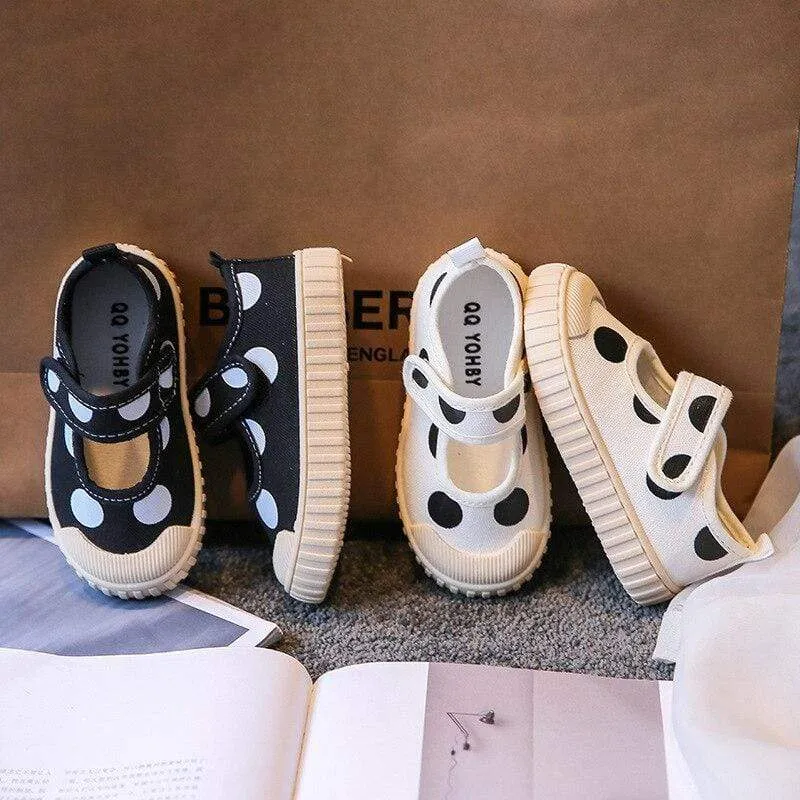 Polka Dot Canvas Casual Shoes
