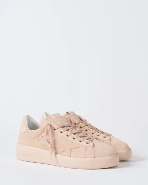 pure star suede upper and star leather heel