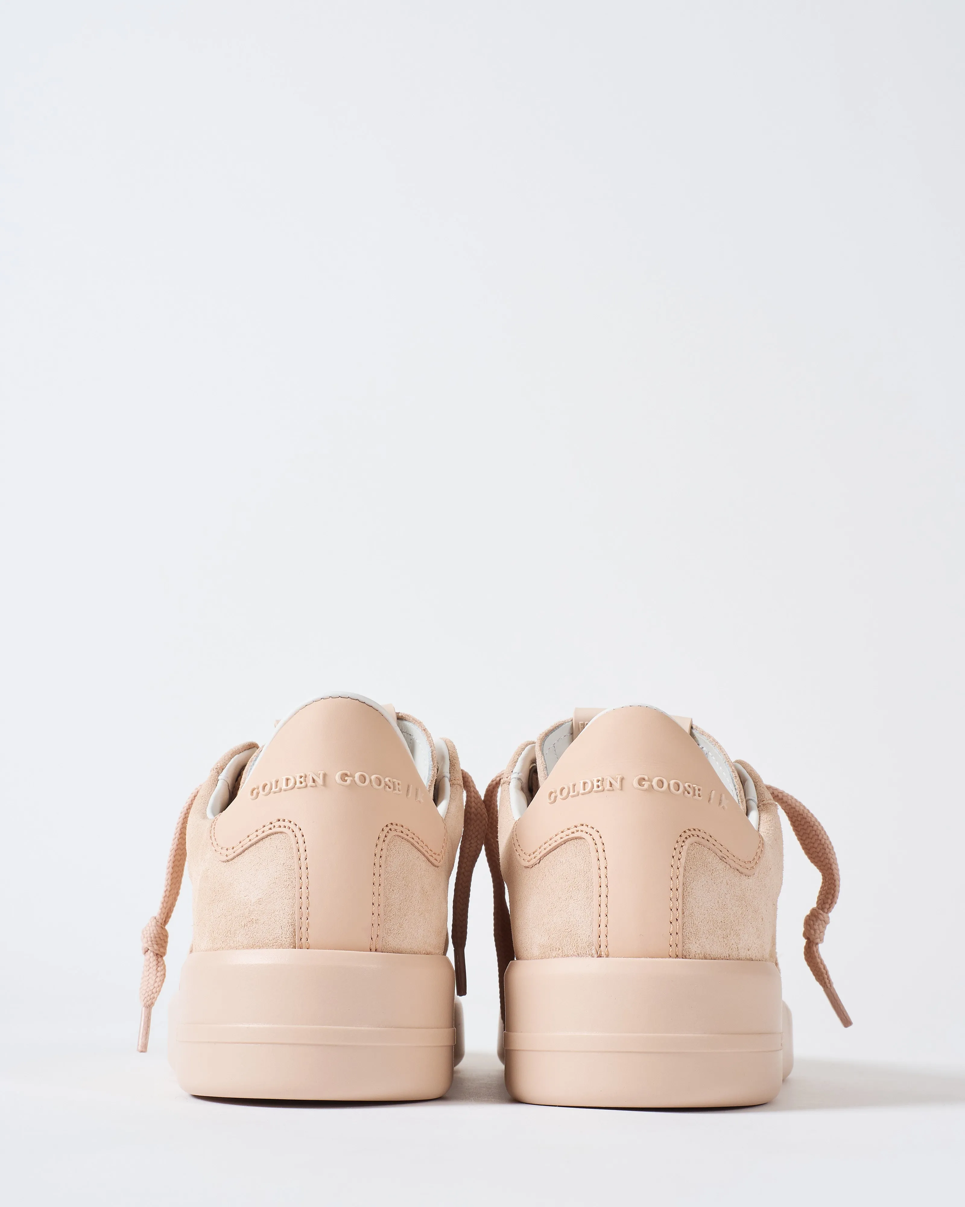 pure star suede upper and star leather heel
