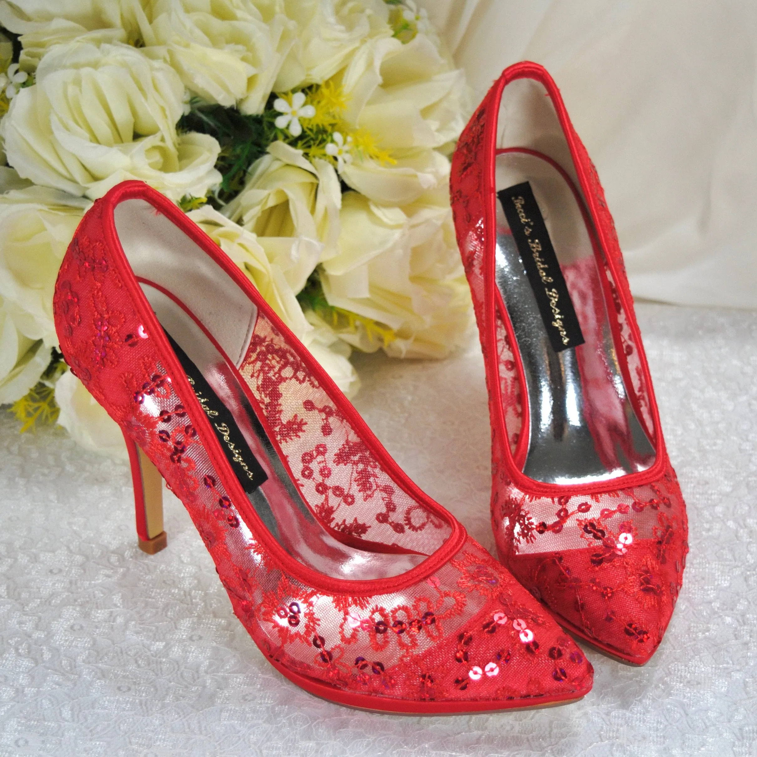 Red Lace Shoes UK3/US6