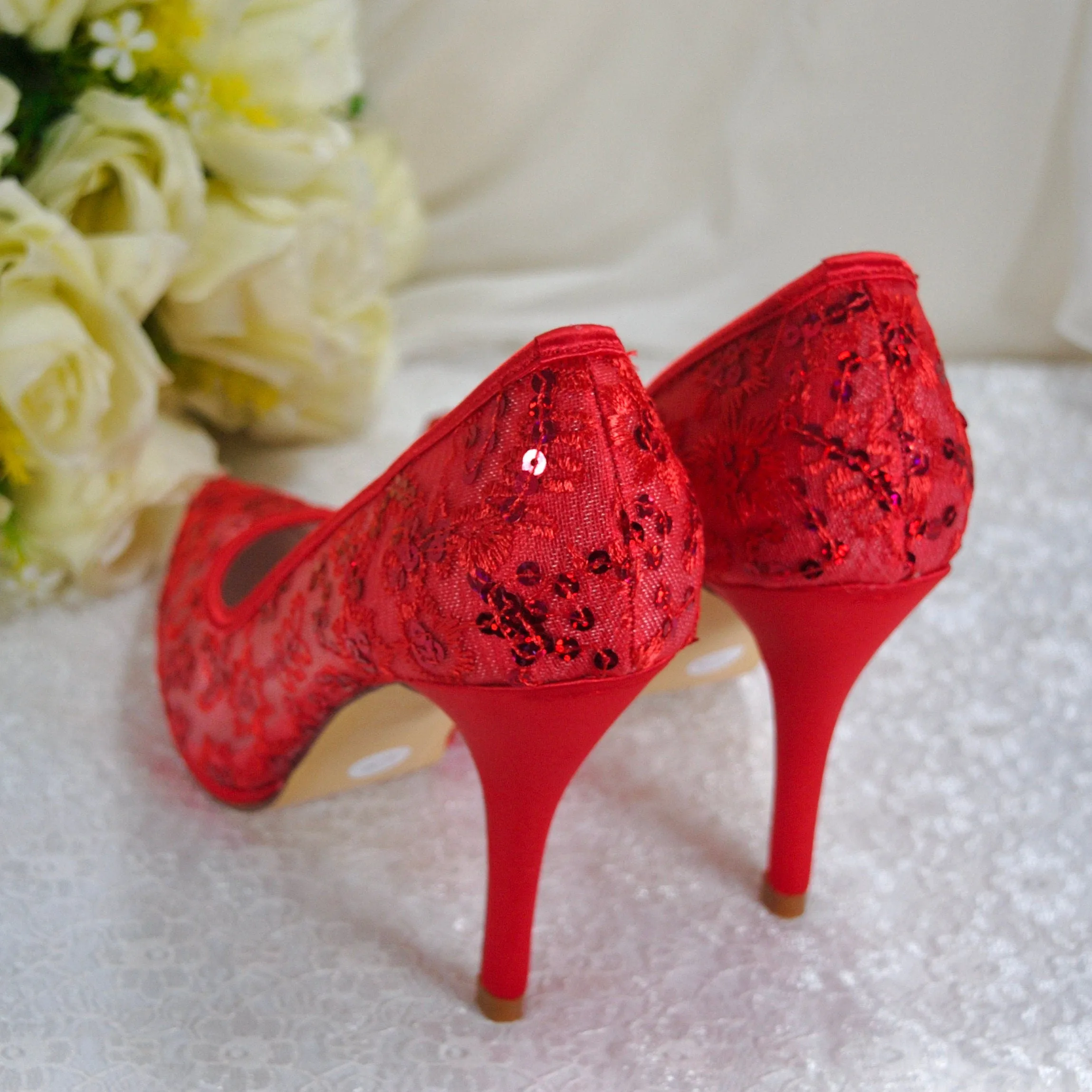 Red Lace Shoes UK3/US6