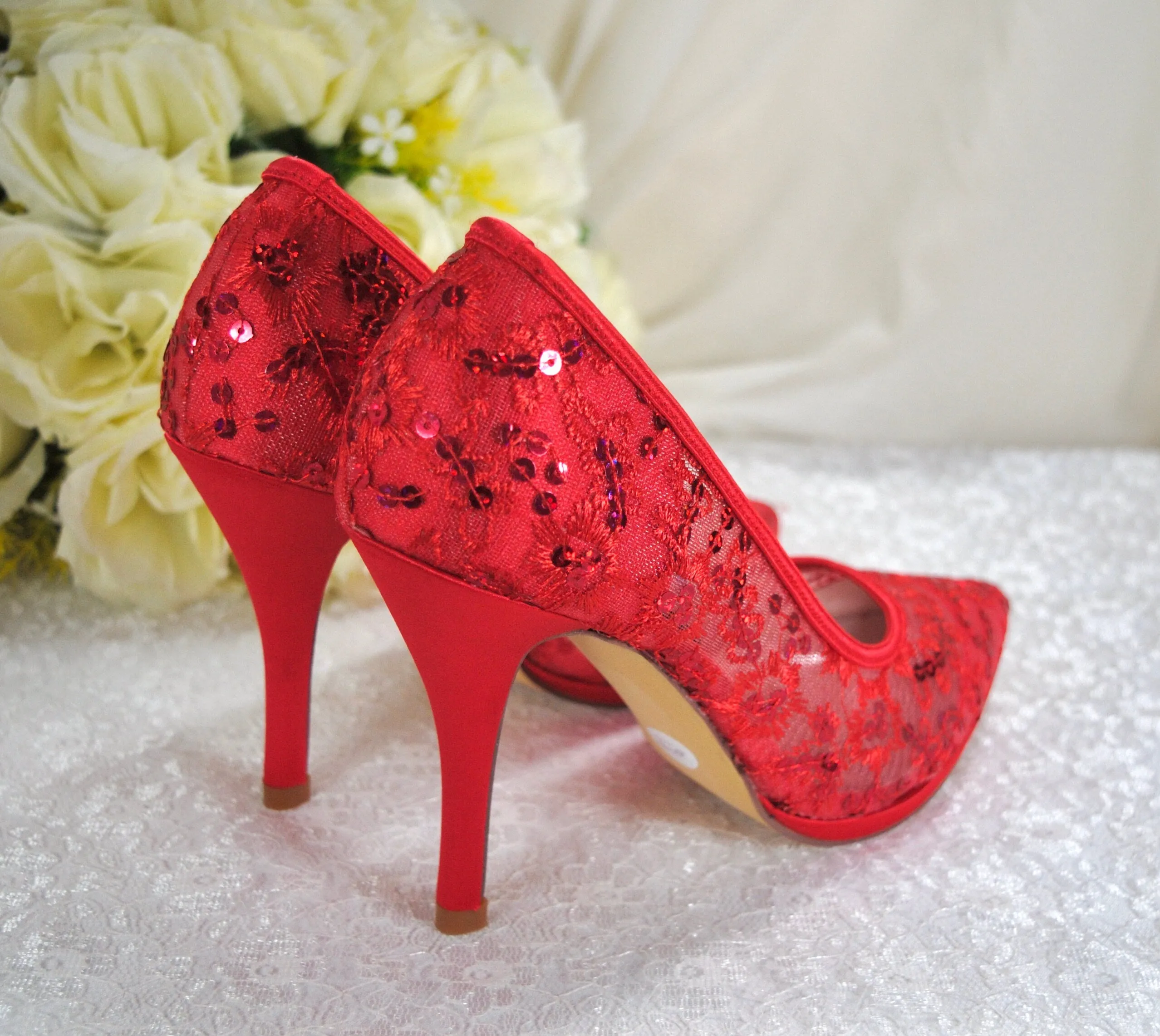 Red Lace Shoes UK3/US6