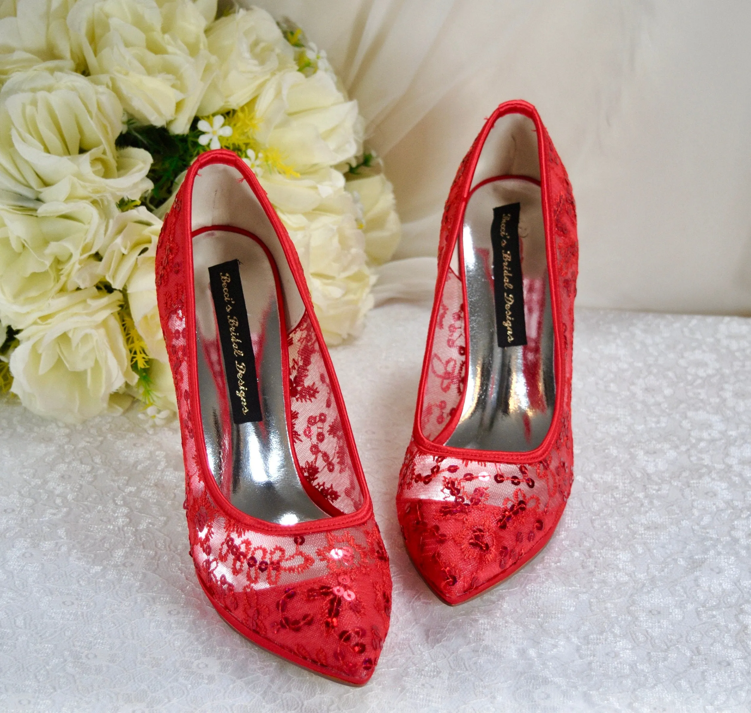 Red Lace Shoes UK3/US6