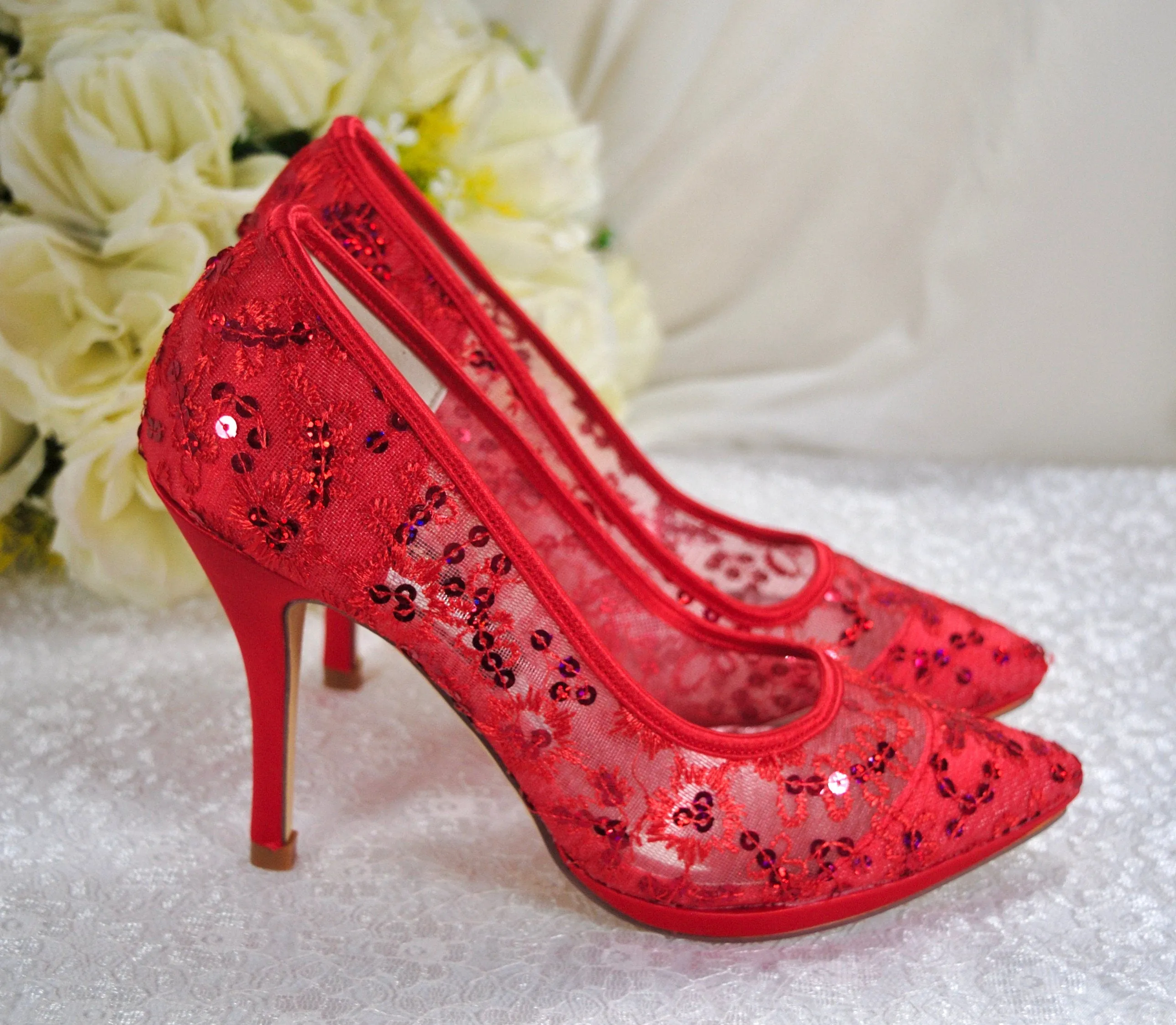 Red Lace Shoes UK3/US6