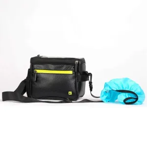 Rhinowalk Bicycle Front Handle Bag Camera Bag Waterproof 7.5 inch Large Touch Screen Navigation Mobile Phone Bag Bicycle Bag(Carbon Fiber Black Green)