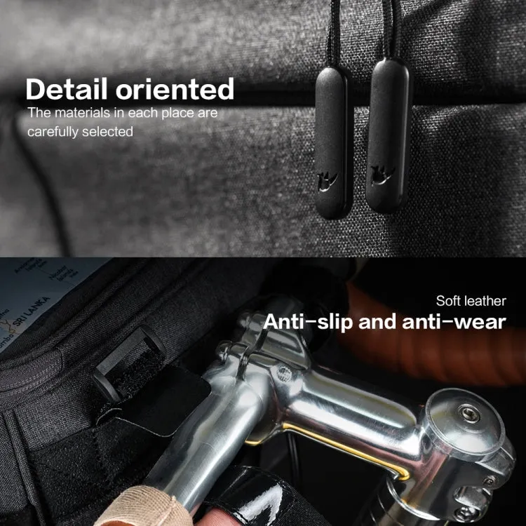 Rhinowalk Bicycle Front Handle Bag Camera Bag Waterproof 7.5 inch Large Touch Screen Navigation Mobile Phone Bag Bicycle Bag(Carbon Fiber Black Green)