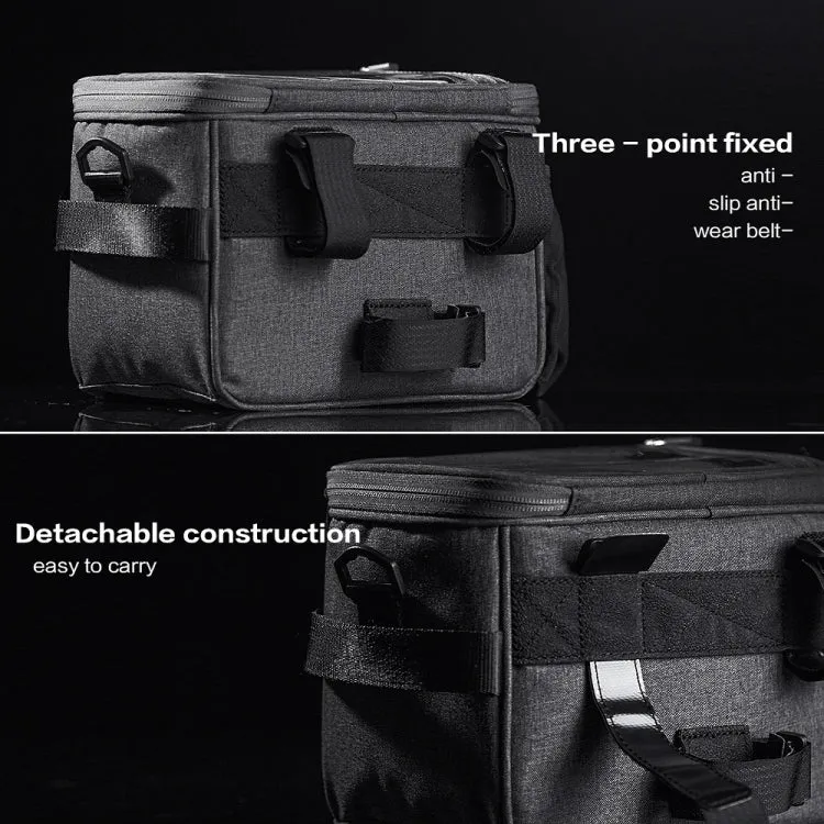 Rhinowalk Bicycle Front Handle Bag Camera Bag Waterproof 7.5 inch Large Touch Screen Navigation Mobile Phone Bag Bicycle Bag(Carbon Fiber Black Green)