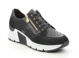 Rieker Womens Fashion Trainers - Black