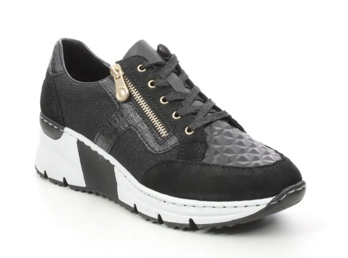 Rieker Womens Fashion Trainers - Black