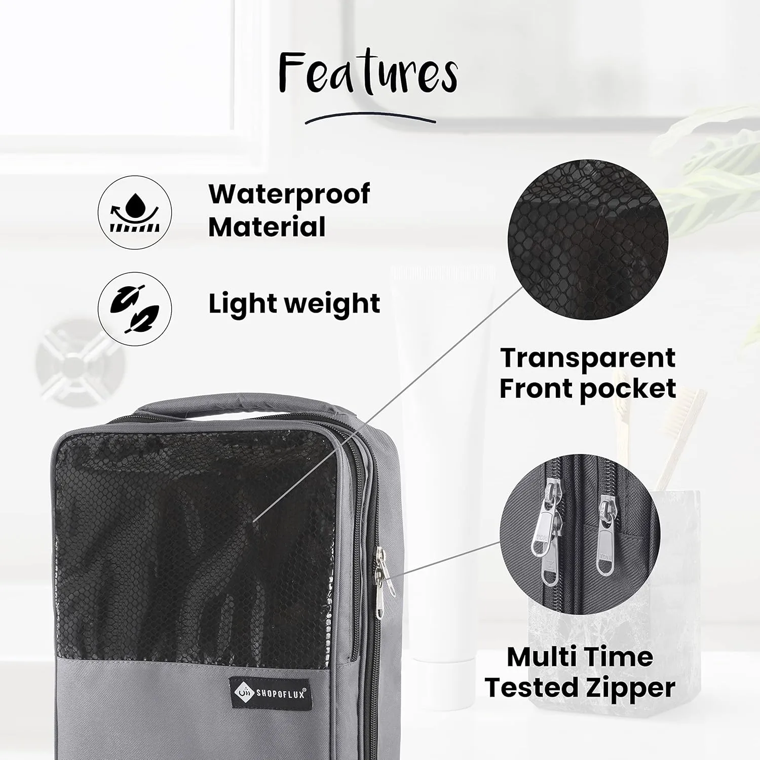 Shopoflux® Shoes Bag for Travel | Footwear Organizer Pouch | Multi-Purpose Portable Foldable Organizer | Travelling Shoe Holder Storage Bag