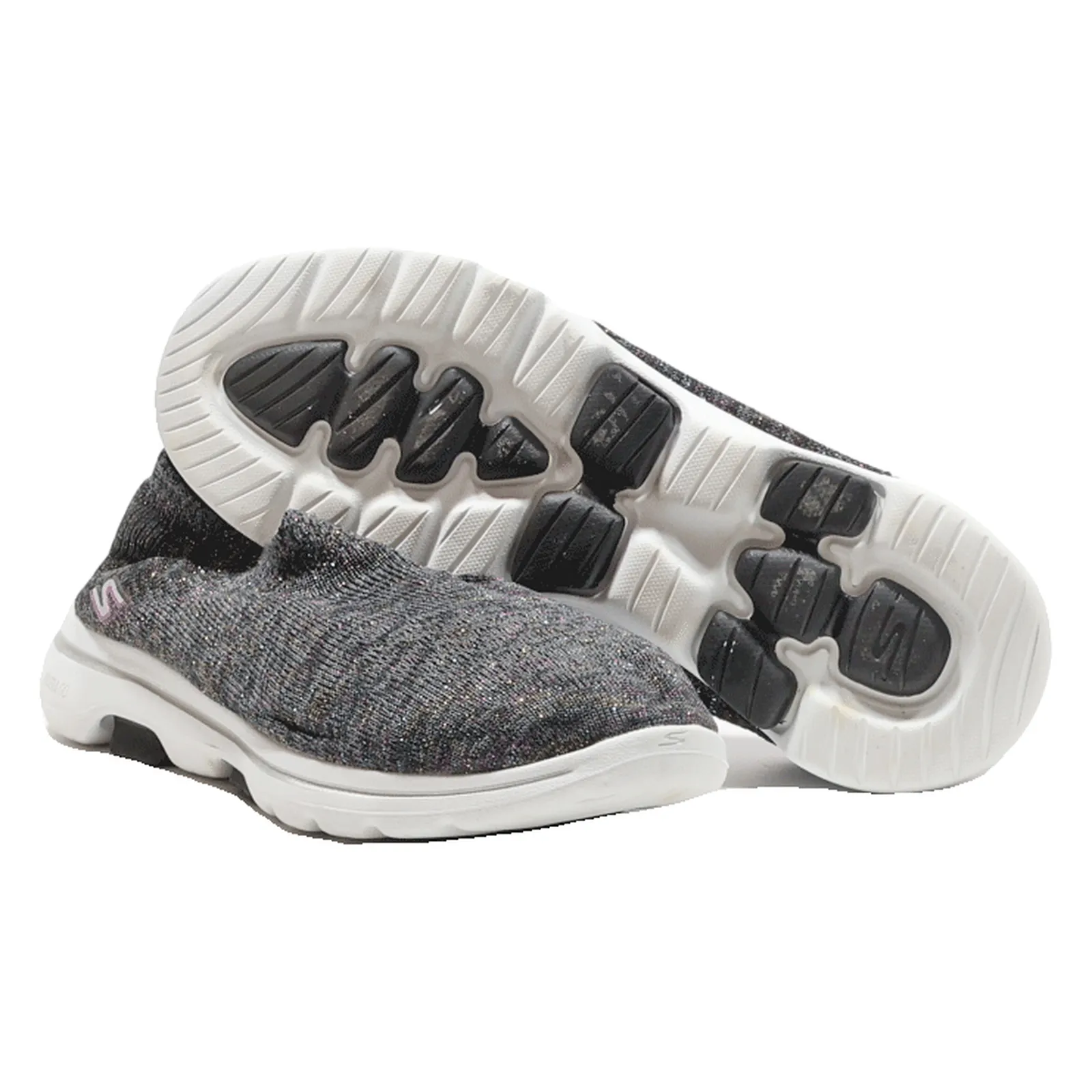 SKECHERS Low Top Trainers Black Synthetic Womens UK 4