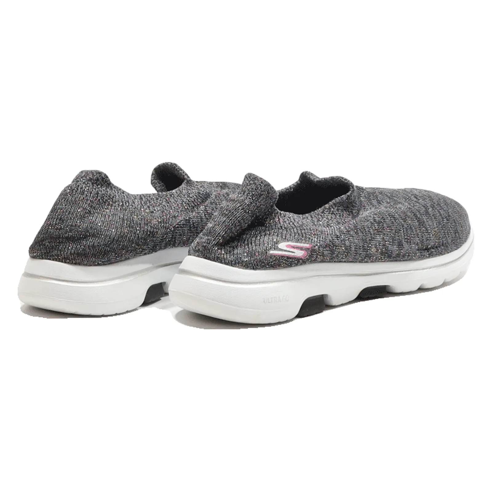SKECHERS Low Top Trainers Black Synthetic Womens UK 4