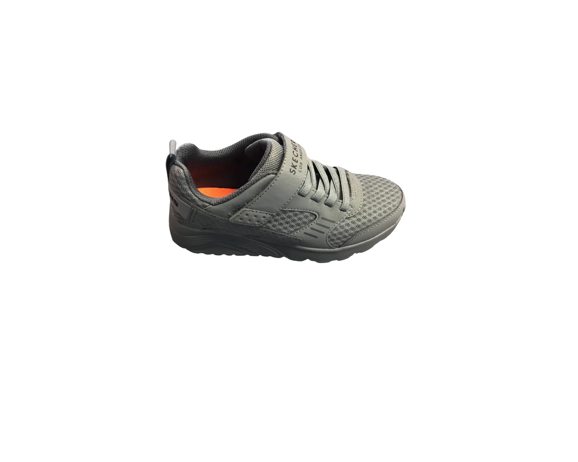 Skechers Uno Lite Zelton Black Charcoal Unisex Velcro Trainers Memory Foam