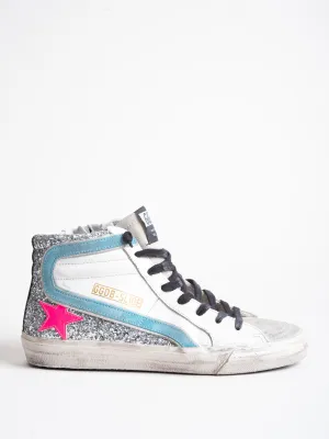 slide sneakers - white leather