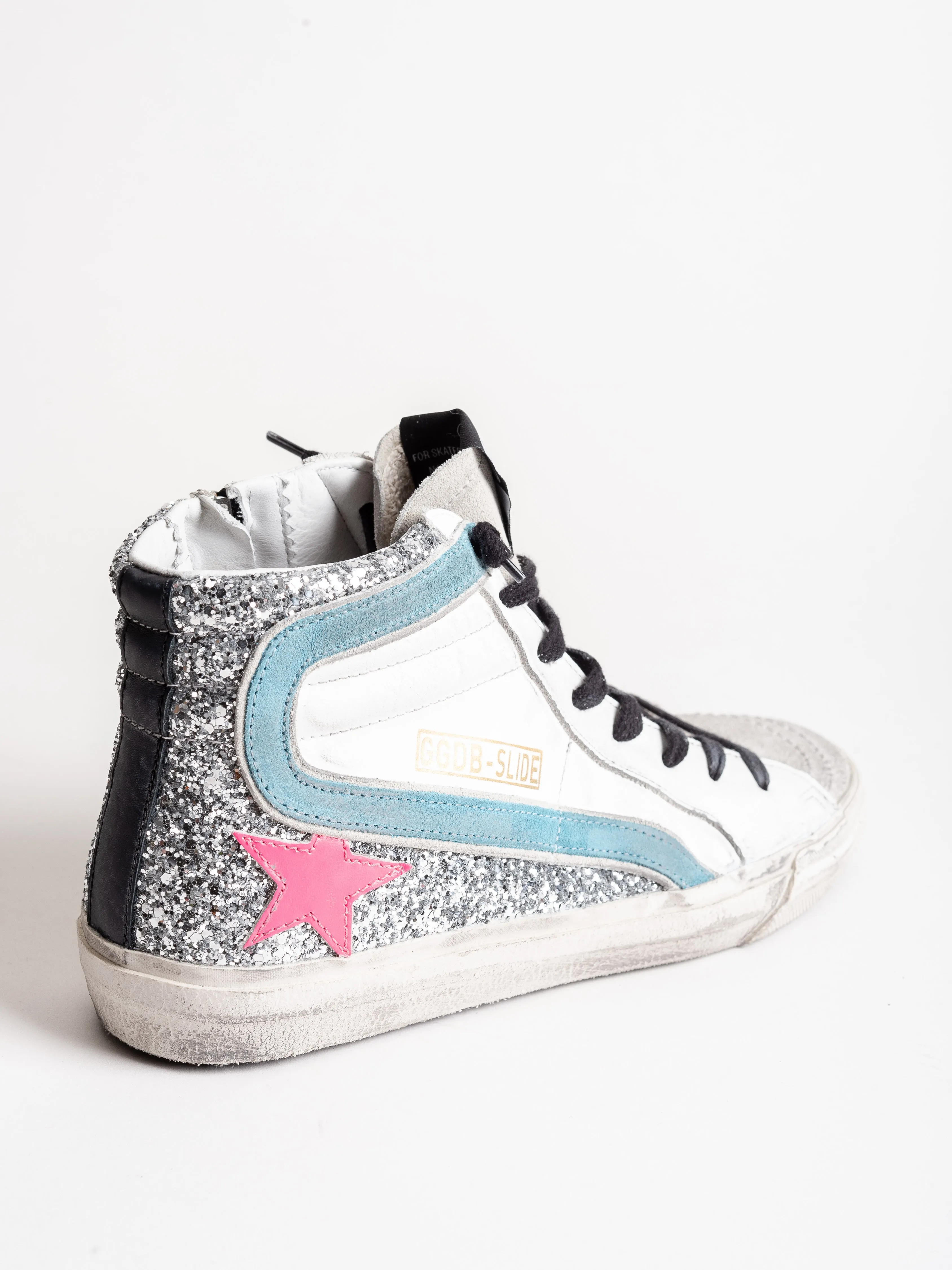 slide sneakers - white leather