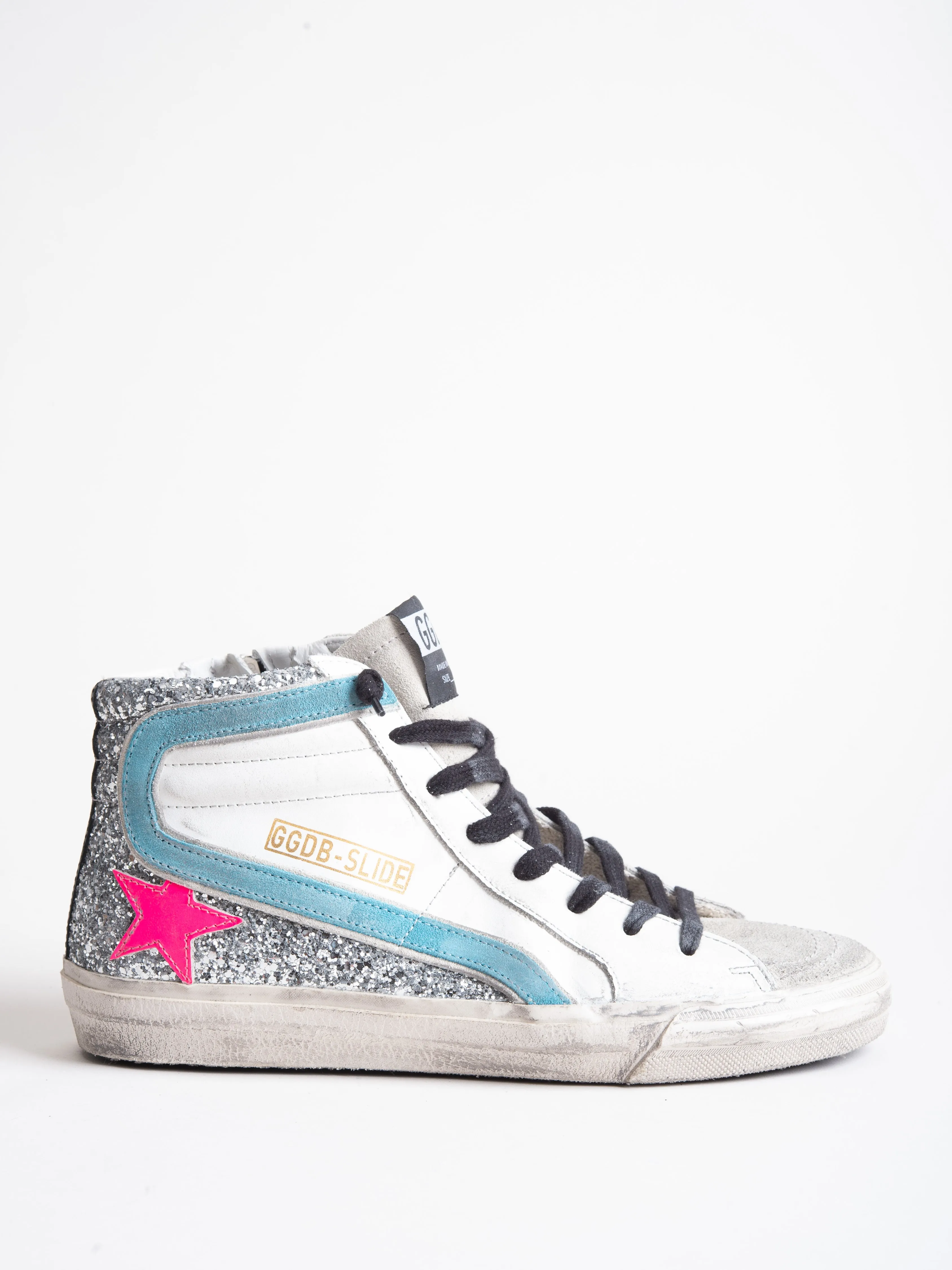 slide sneakers - white leather