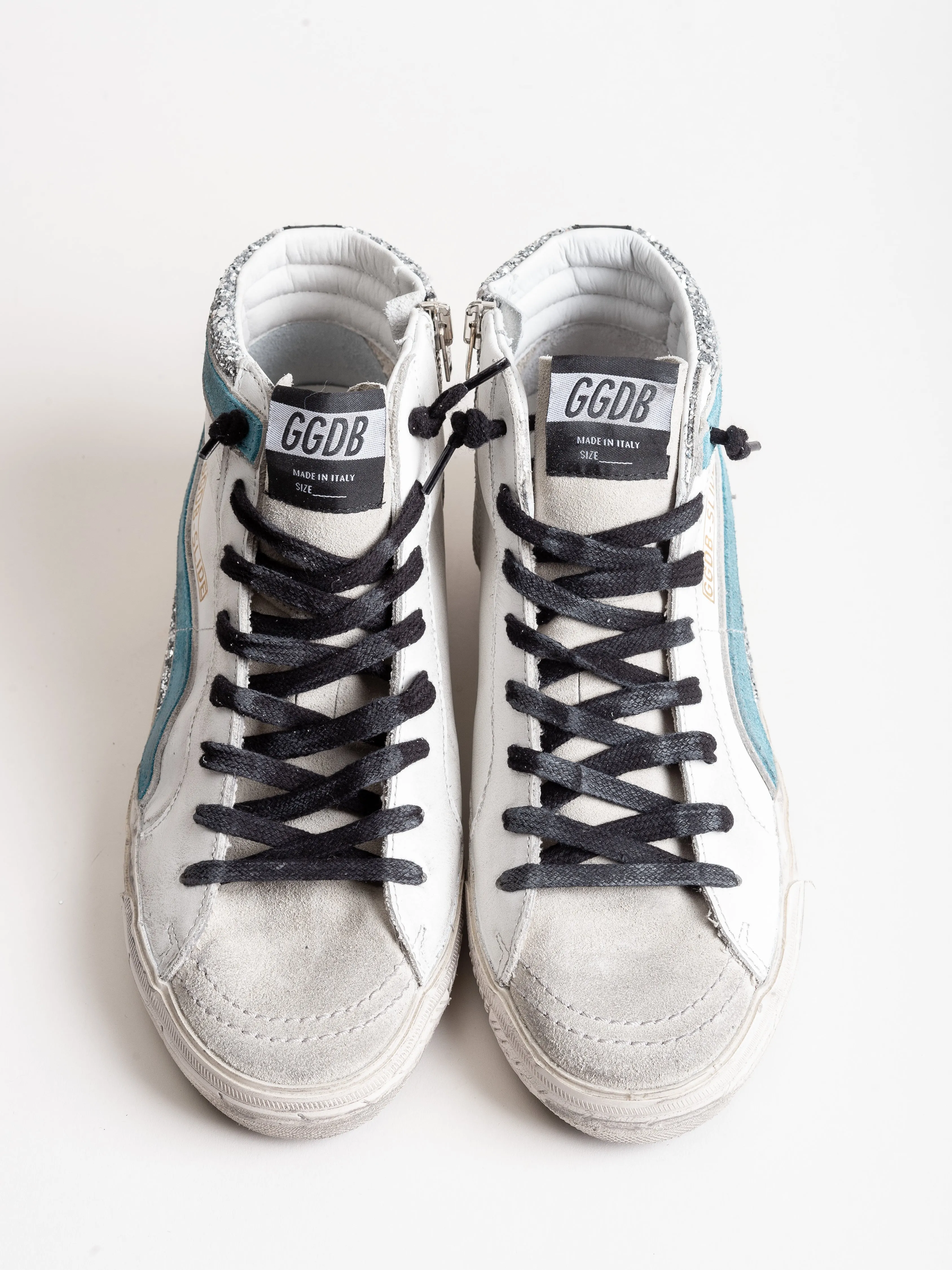 slide sneakers - white leather