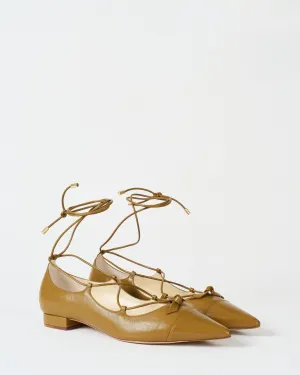 slim clarita lace up flat