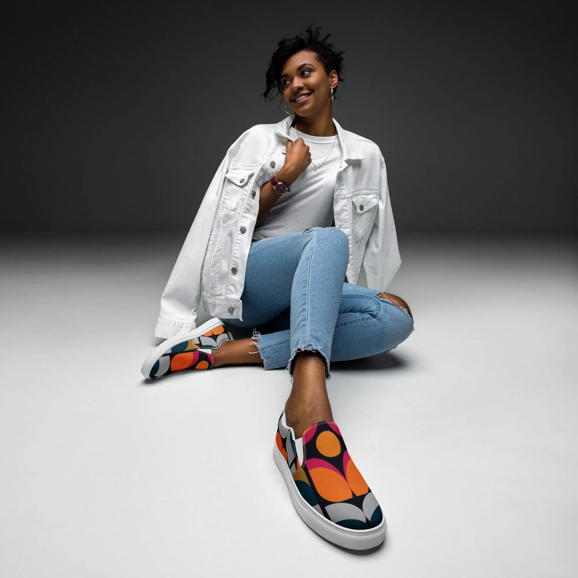 Slip-On Canvas Orange Shoes