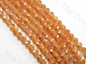 Spherical Football Cut Orange Rainbow Designer beads