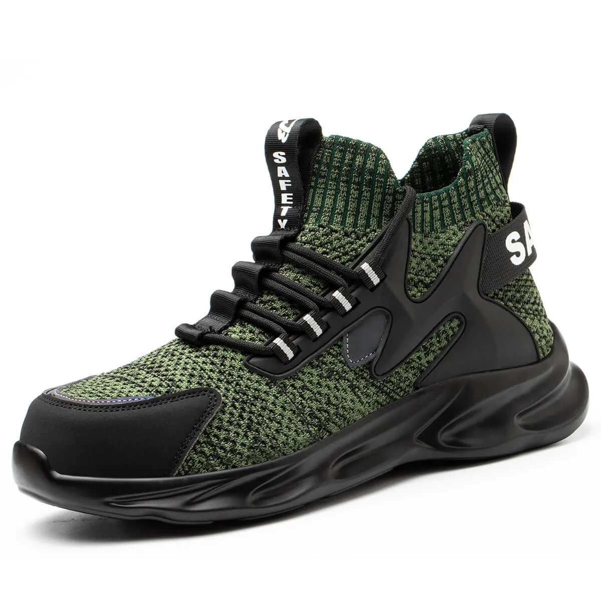 Steel Toe Sneakers for Men Women Indestructible Work Shoes Lightweight Comfortable Safety Sneakers Slip-Resistant Indestructible Composite Toe Shoes for Construction Industrial