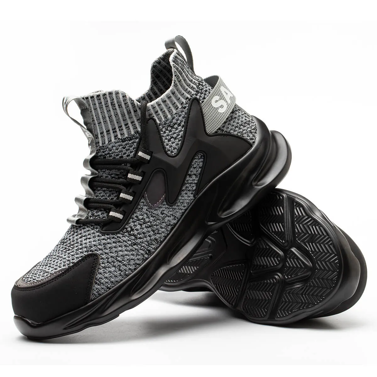Steel Toe Sneakers for Men Women Indestructible Work Shoes Lightweight Comfortable Safety Sneakers Slip-Resistant Indestructible Composite Toe Shoes for Construction Industrial