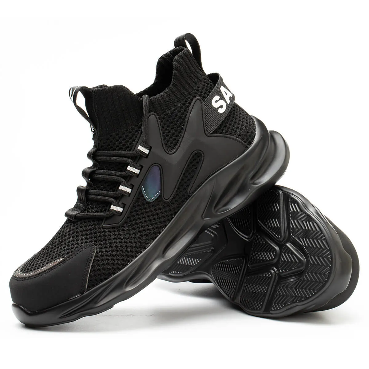 Steel Toe Sneakers for Men Women Indestructible Work Shoes Lightweight Comfortable Safety Sneakers Slip-Resistant Indestructible Composite Toe Shoes for Construction Industrial