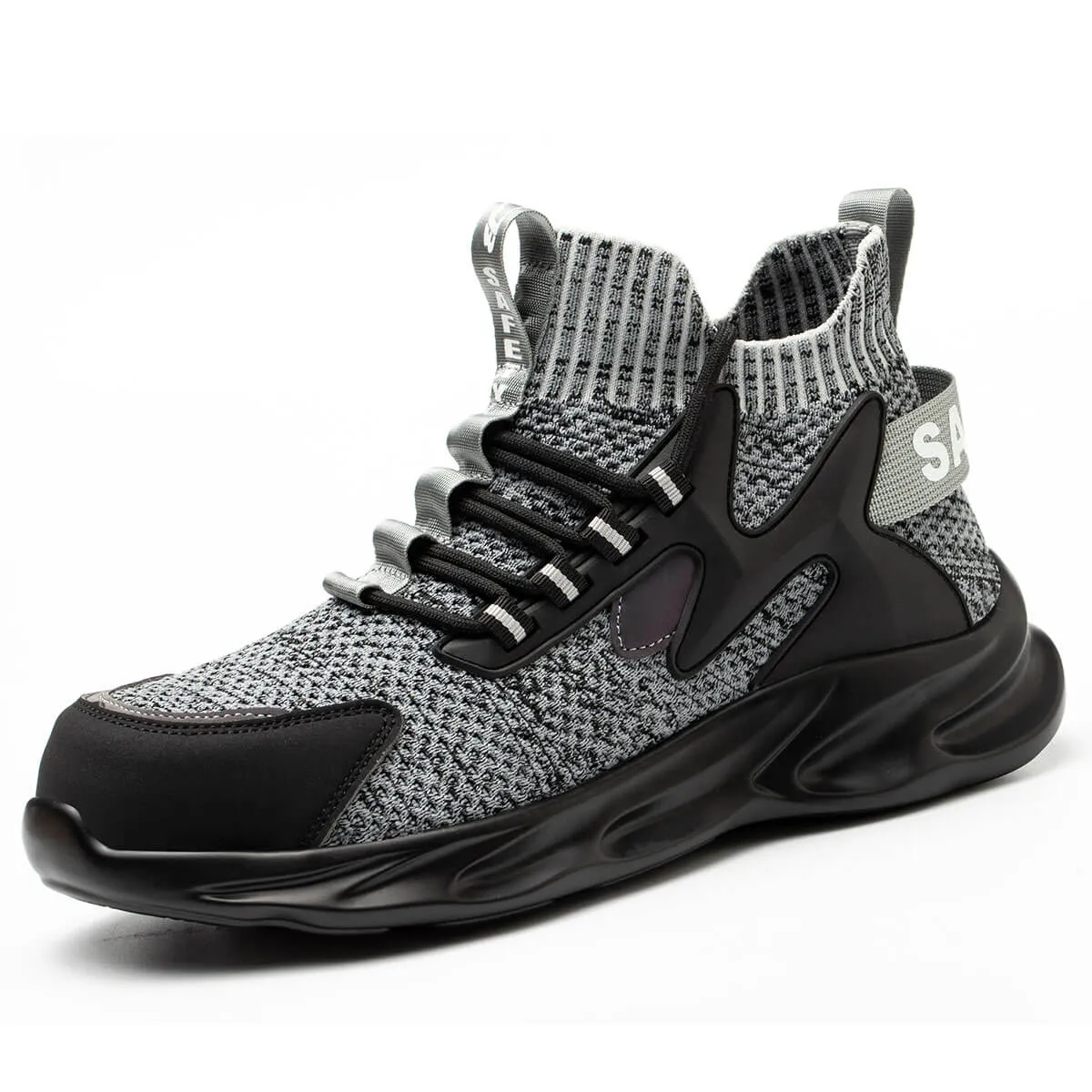 Steel Toe Sneakers for Men Women Indestructible Work Shoes Lightweight Comfortable Safety Sneakers Slip-Resistant Indestructible Composite Toe Shoes for Construction Industrial