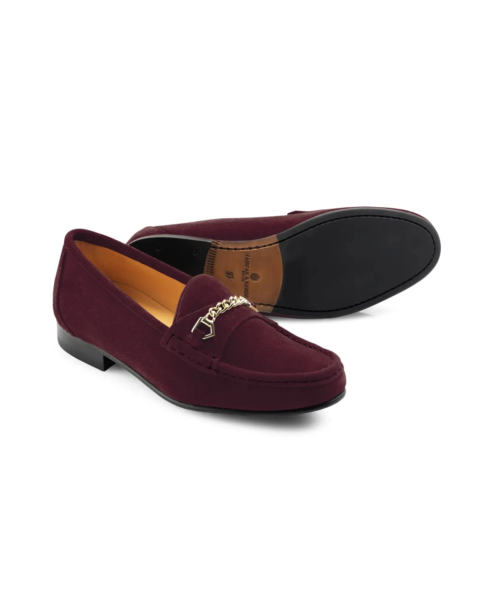 The Apsley Loafer in Plum Suede