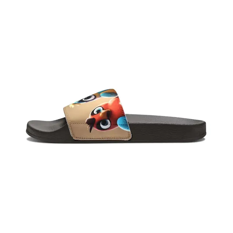 Three Cute Birds Youth Pu Slide Sandals Summer Style