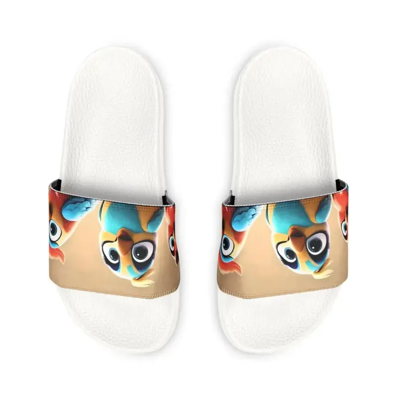 Three Cute Birds Youth Pu Slide Sandals Summer Style