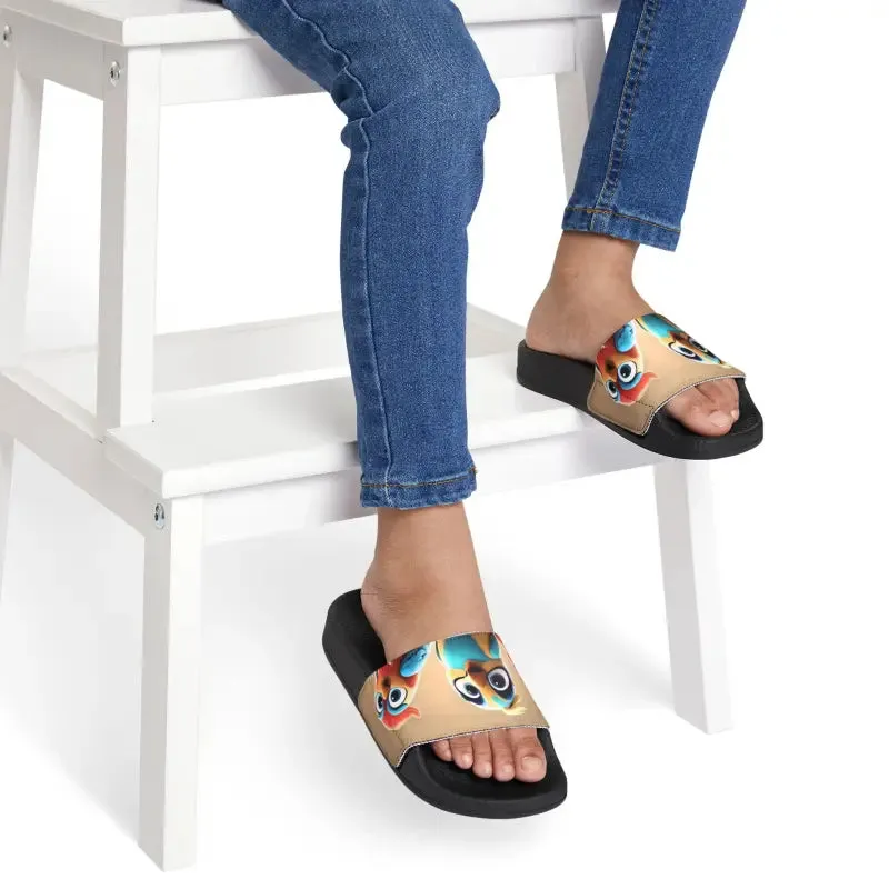 Three Cute Birds Youth Pu Slide Sandals Summer Style