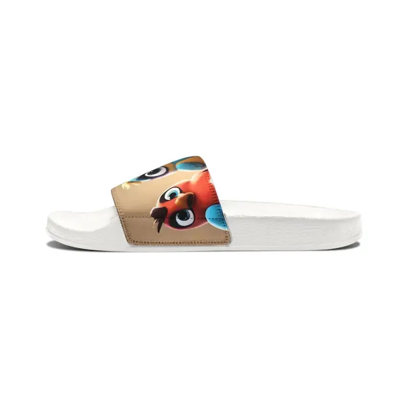 Three Cute Birds Youth Pu Slide Sandals Summer Style
