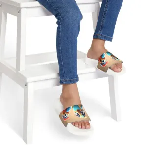 Three Cute Birds Youth Pu Slide Sandals Summer Style