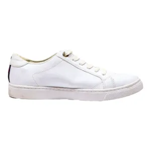 TOMMY HILFIGER Low Top Trainers White Leather Womens UK 6