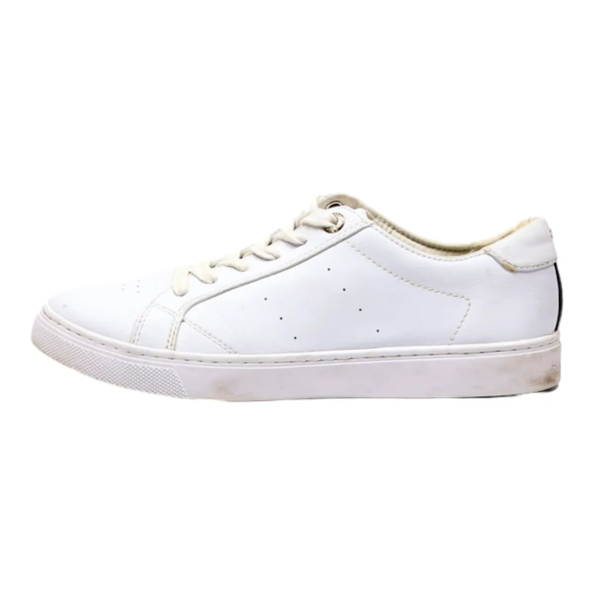 TOMMY HILFIGER Low Top Trainers White Leather Womens UK 6
