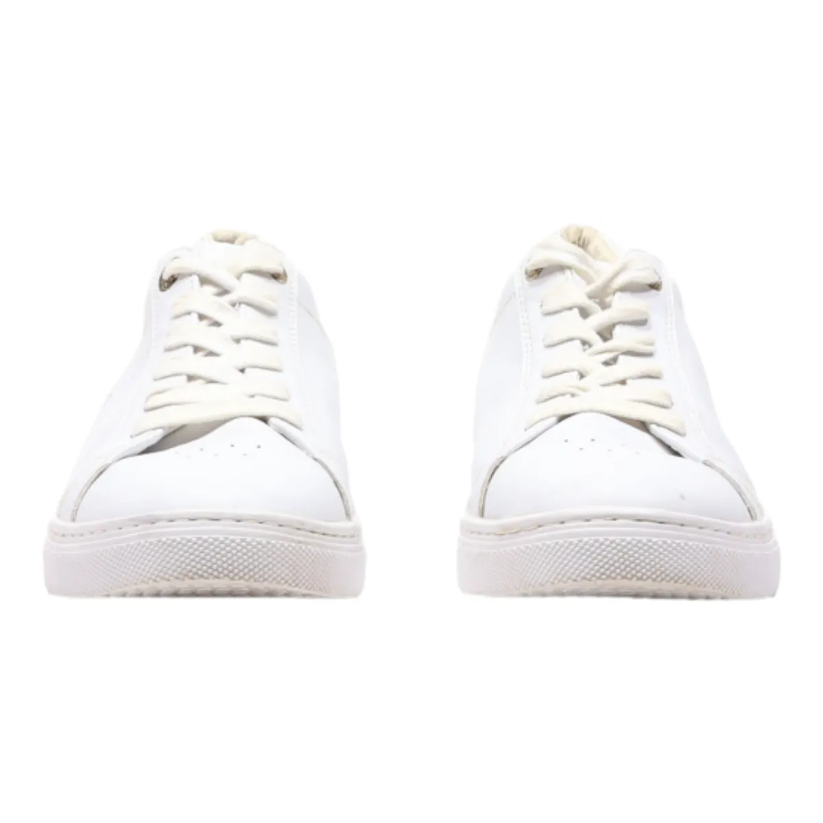 TOMMY HILFIGER Low Top Trainers White Leather Womens UK 6